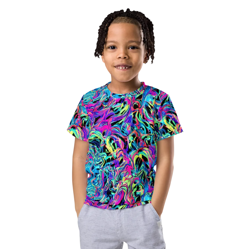 Cyberfluid on Kids Crew Neck T-Shirt — Front