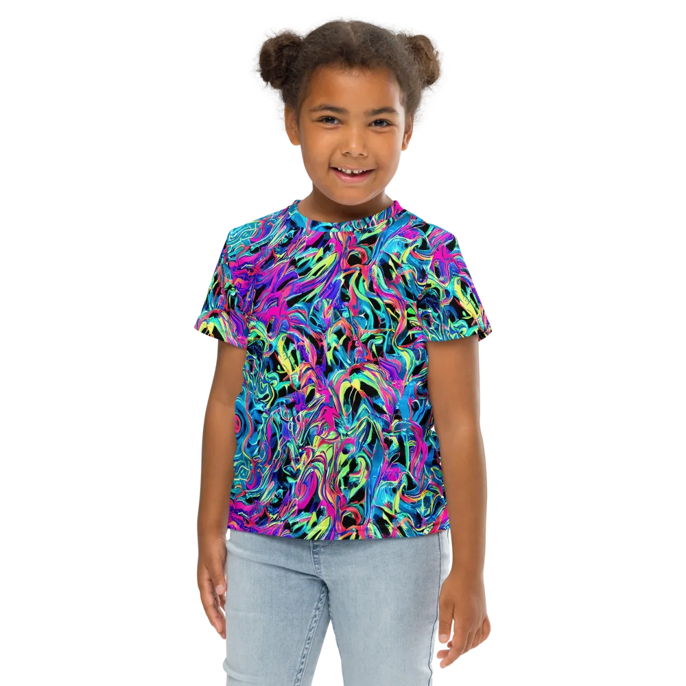 Cyberfluid on Kids Crew Neck T-Shirt — Front
