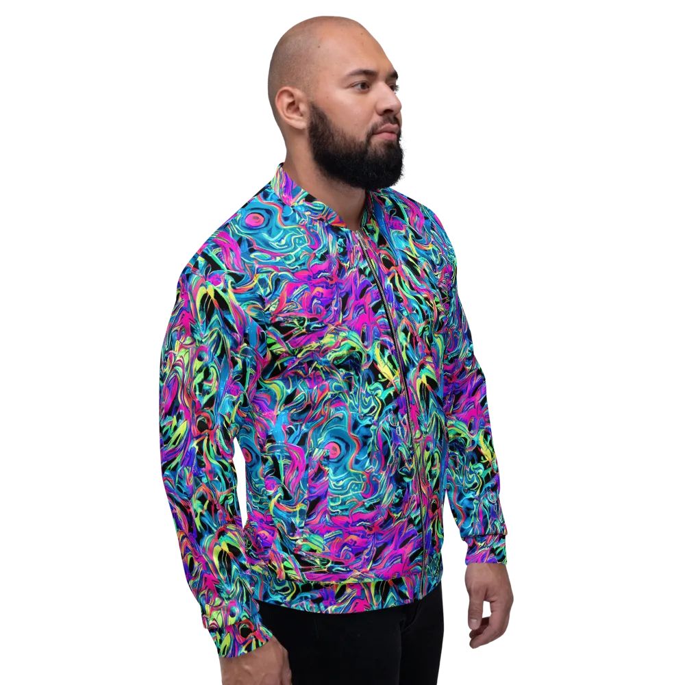 Cyberfluid on Bomber Jacket — Right