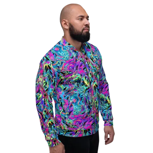 Cyberfluid on a Bomber Jacket