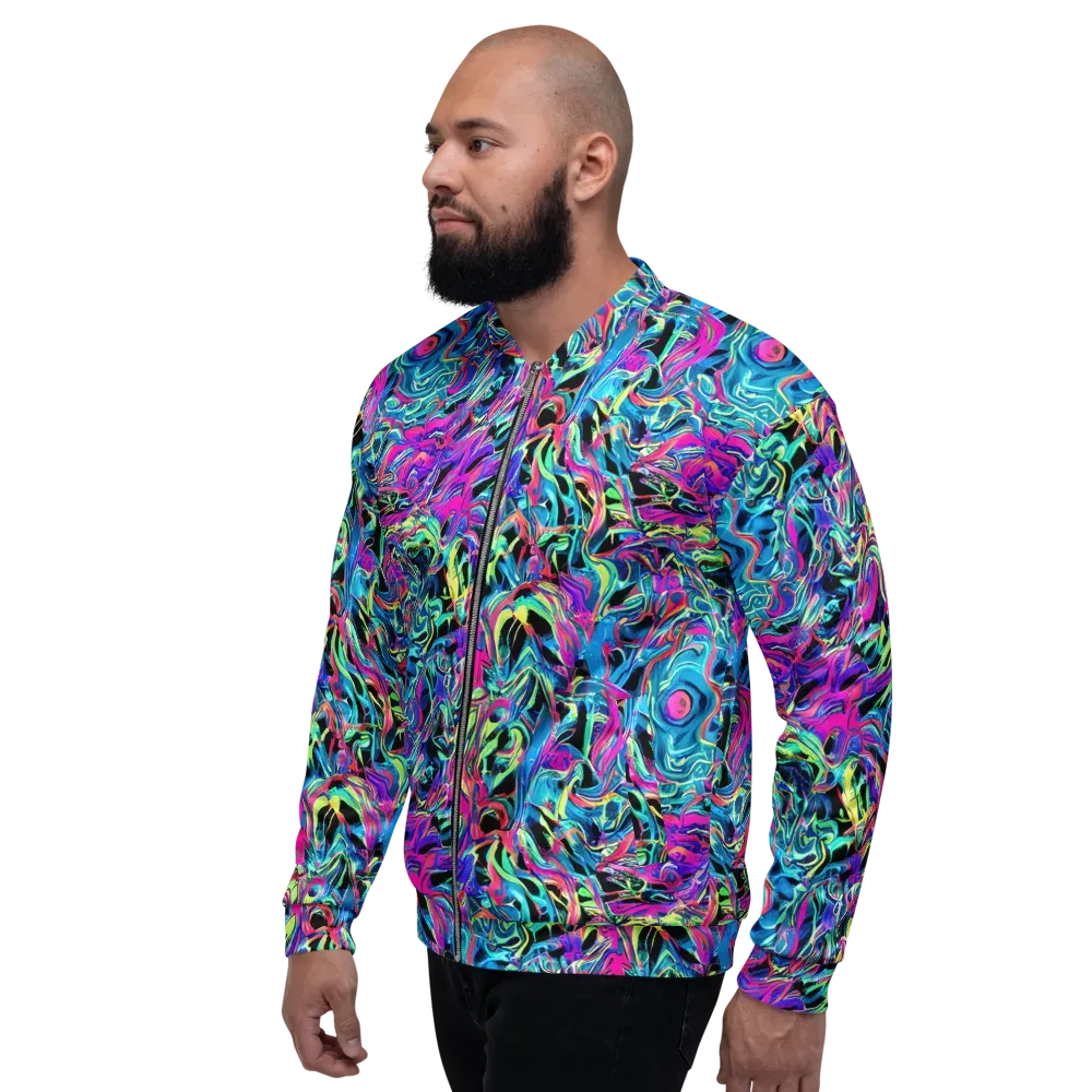 Cyberfluid on Bomber Jacket — Left