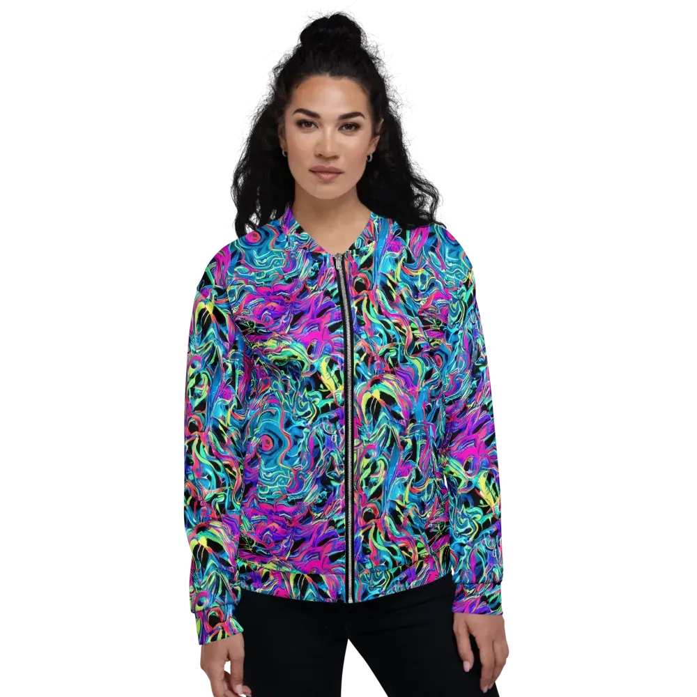 Cyberfluid on Bomber Jacket — Front