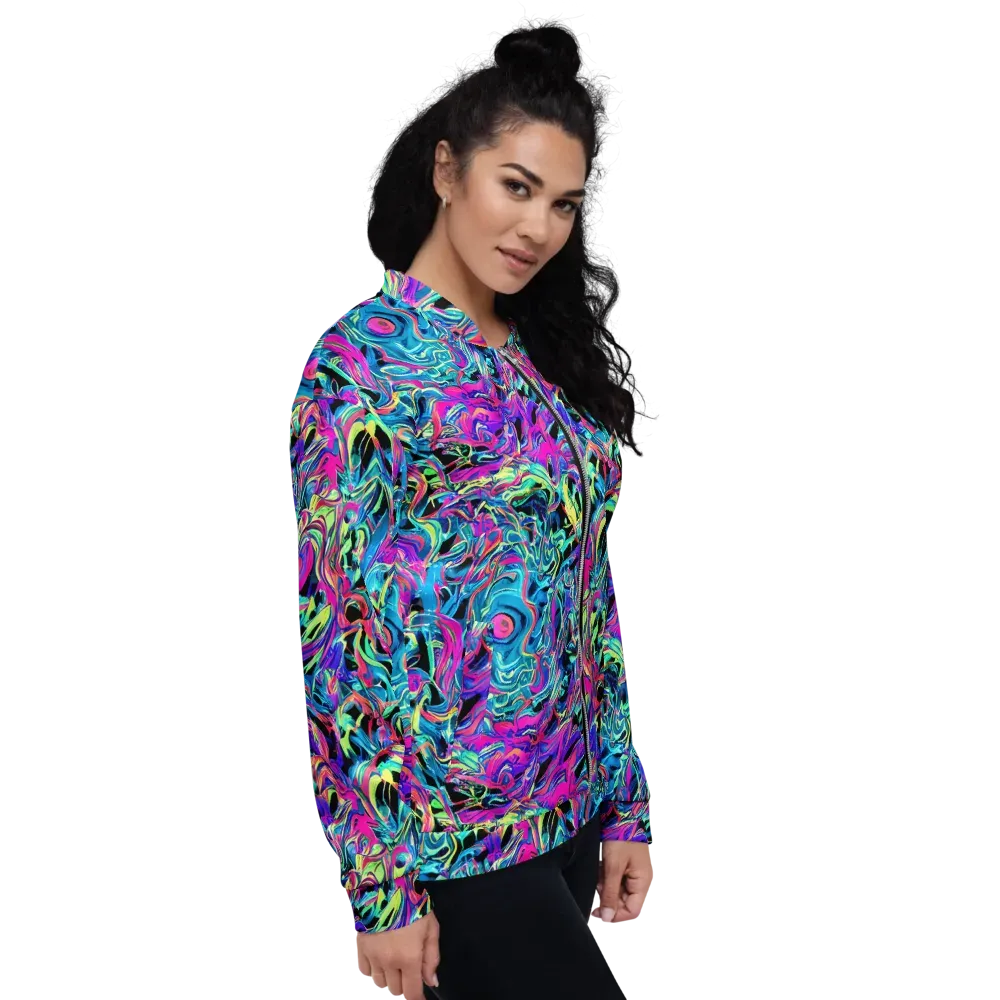 Cyberfluid on Bomber Jacket — Right