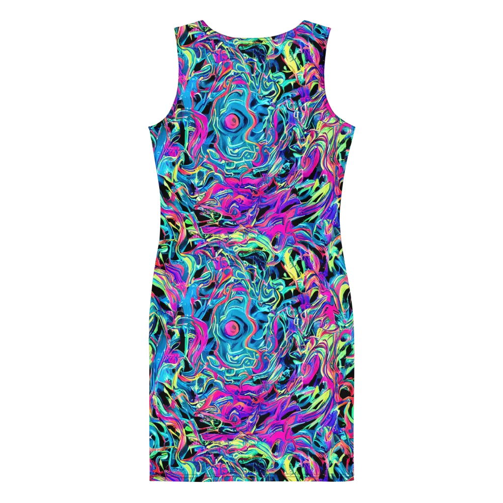 Cyberfluid on Bodycon Dress — Back