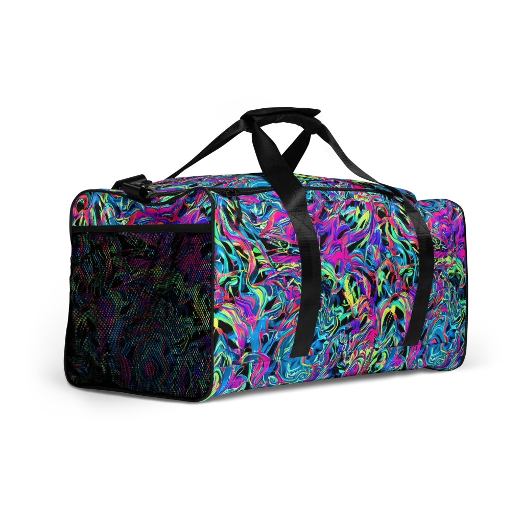 Cyberfluid on Duffle Bag — Right Front