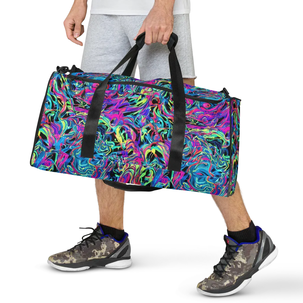 Cyberfluid on Duffle Bag — Front