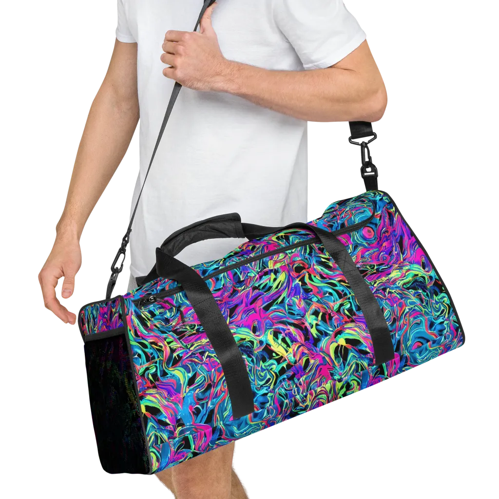Cyberfluid on Duffle Bag — Right Front