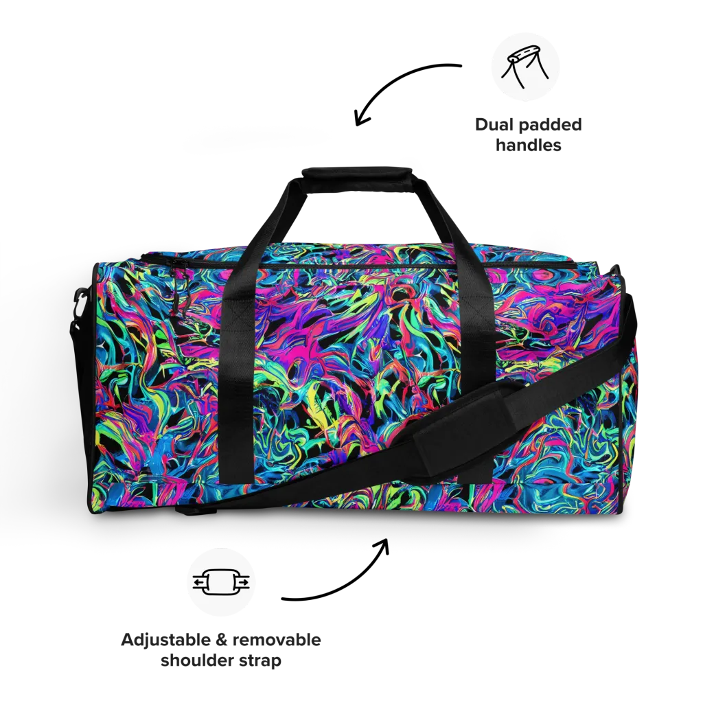 Cyberfluid on Duffle Bag — Front