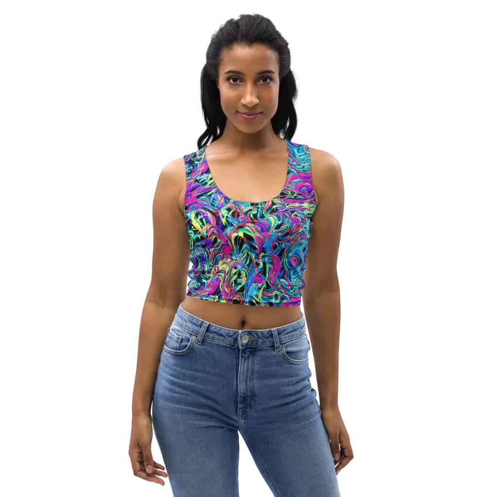 Cyberfluid on Crop Top — Front