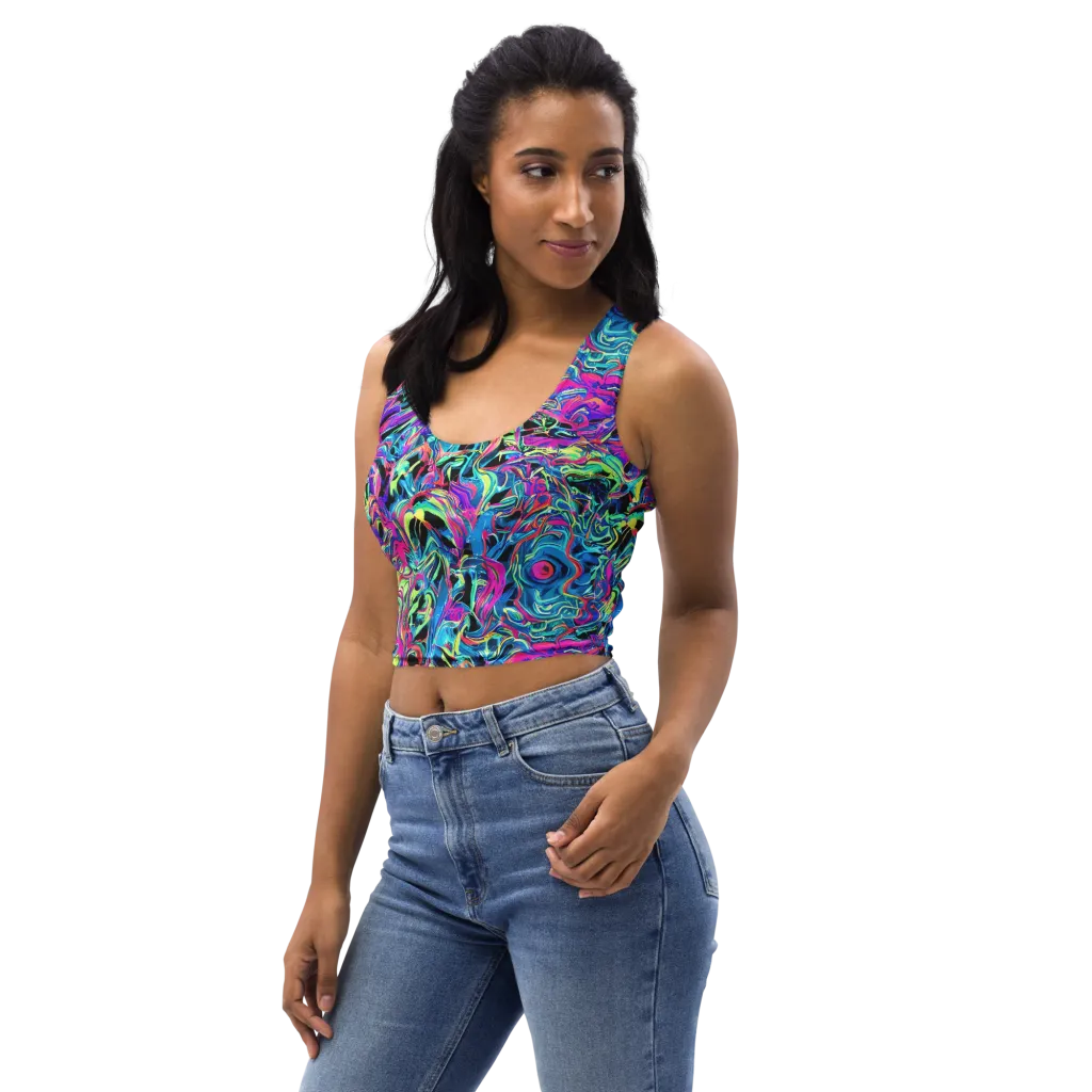 Cyberfluid on Crop Top — Left Front