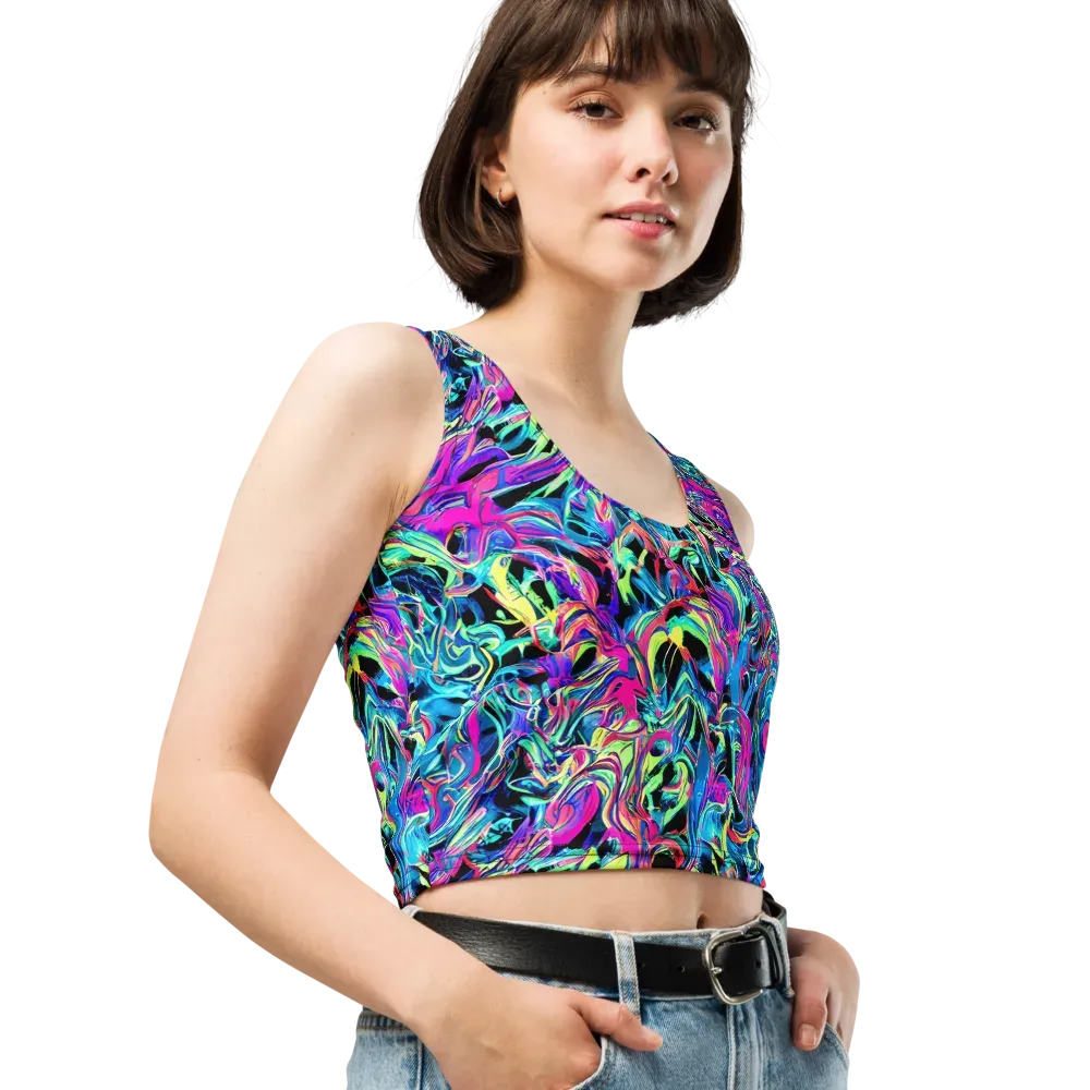 Cyberfluid on Crop Top — Right Front