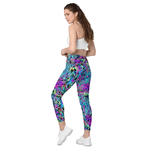 Cyberfluid on a Leggings with Pockets