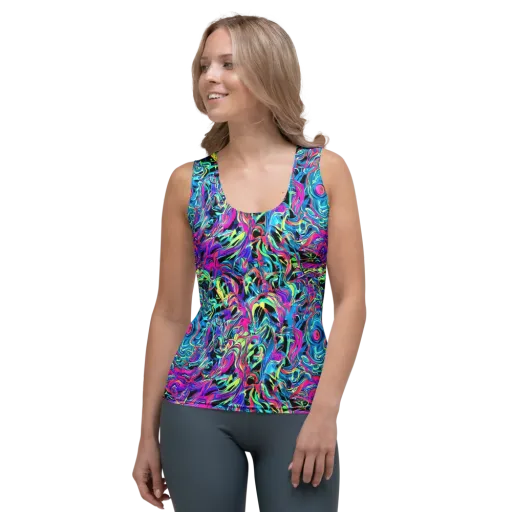 Cyberfluid on a Women's Tank Top