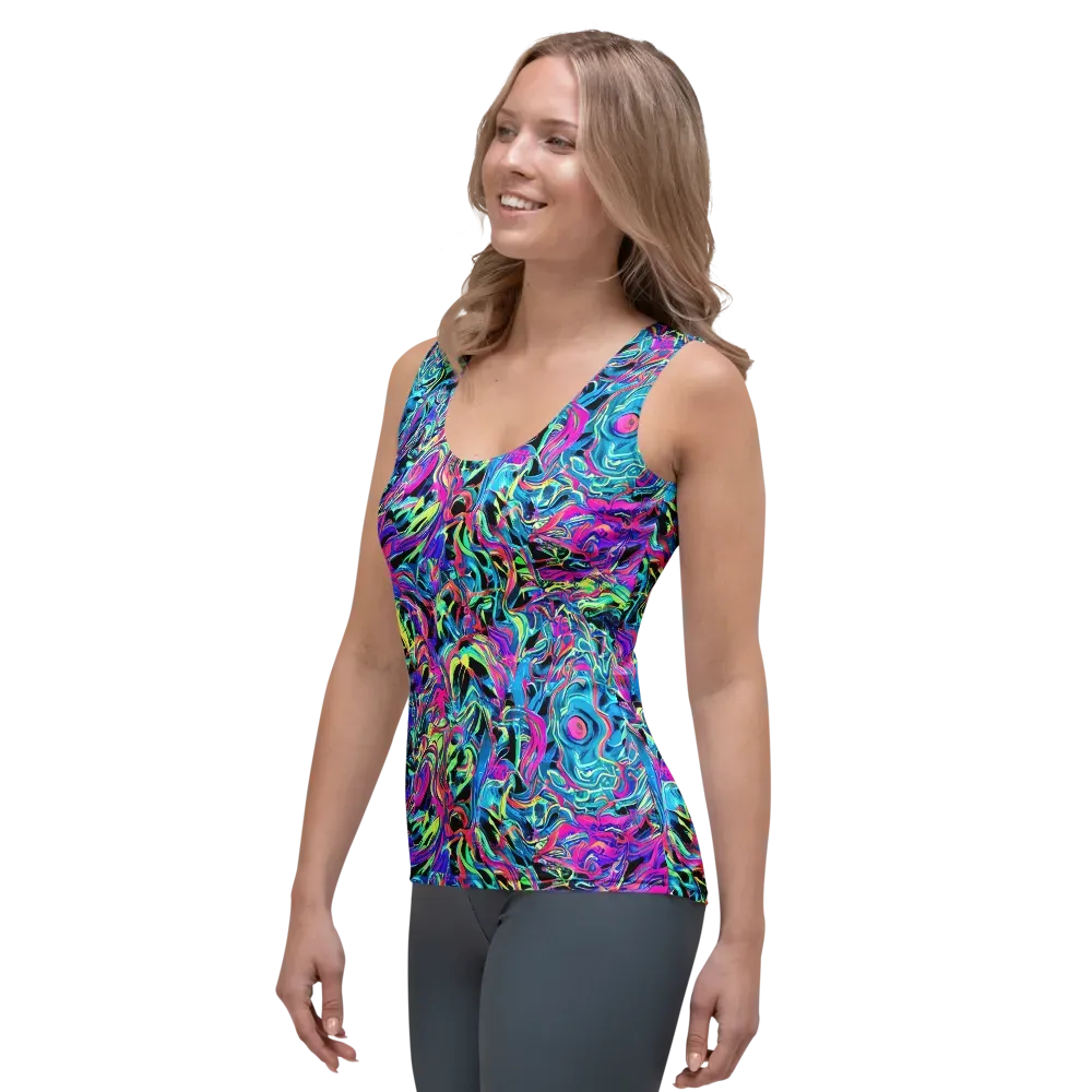 Cyberfluid on Women's Tank Top — Left Front