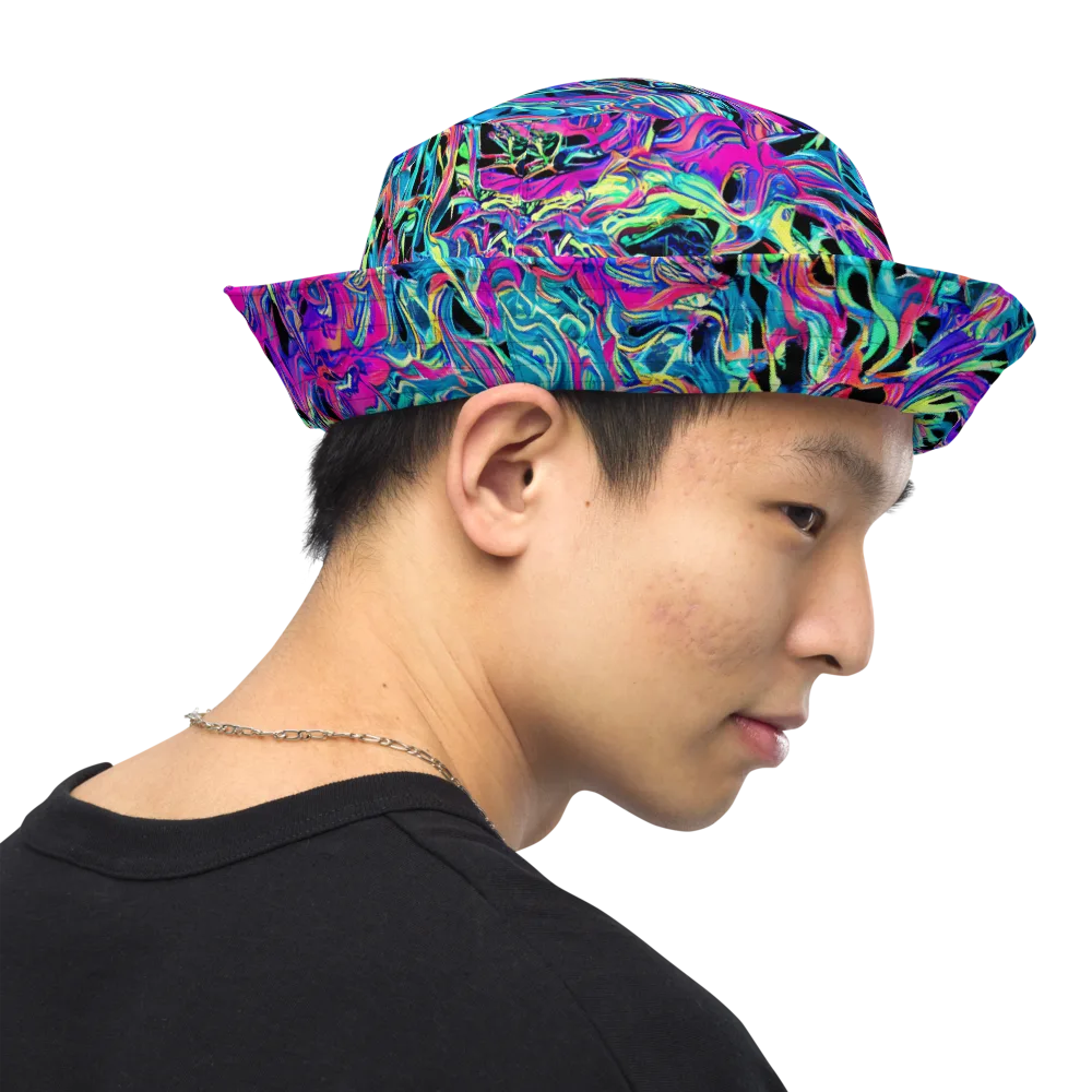 Cyberfluid on Reversible Bucket Hat — Right Outside