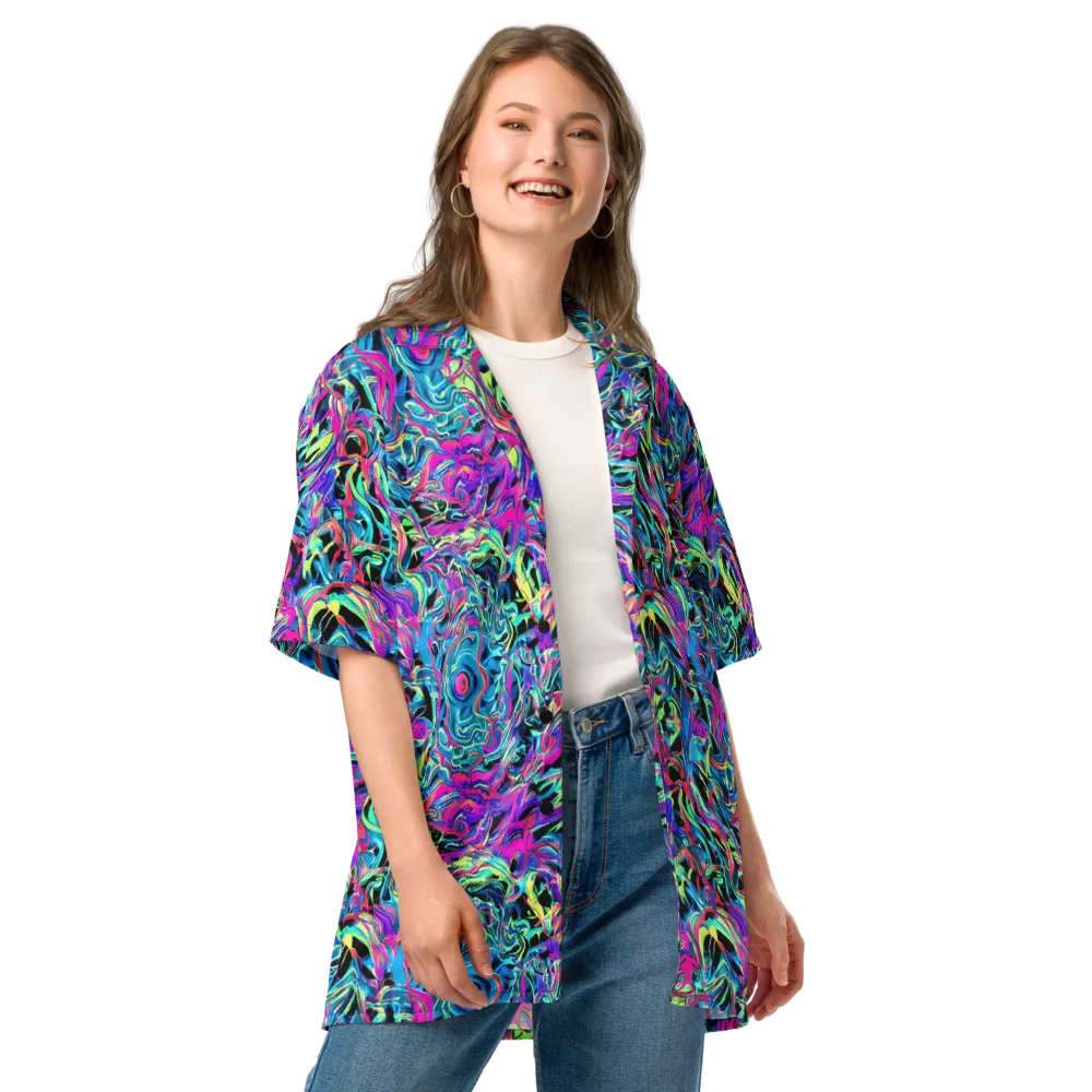 Cyberfluid on Button Shirt — Front