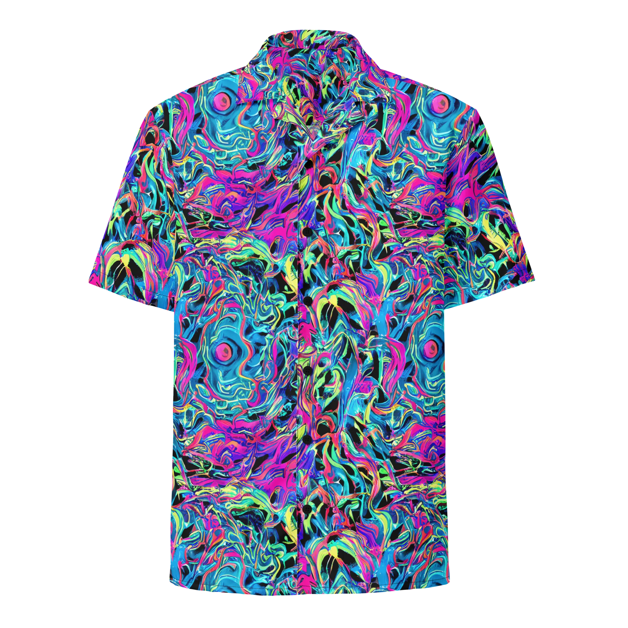 Cyberfluid on Button Shirt — Front