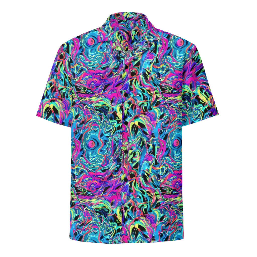 Cyberfluid on Button Shirt — Front