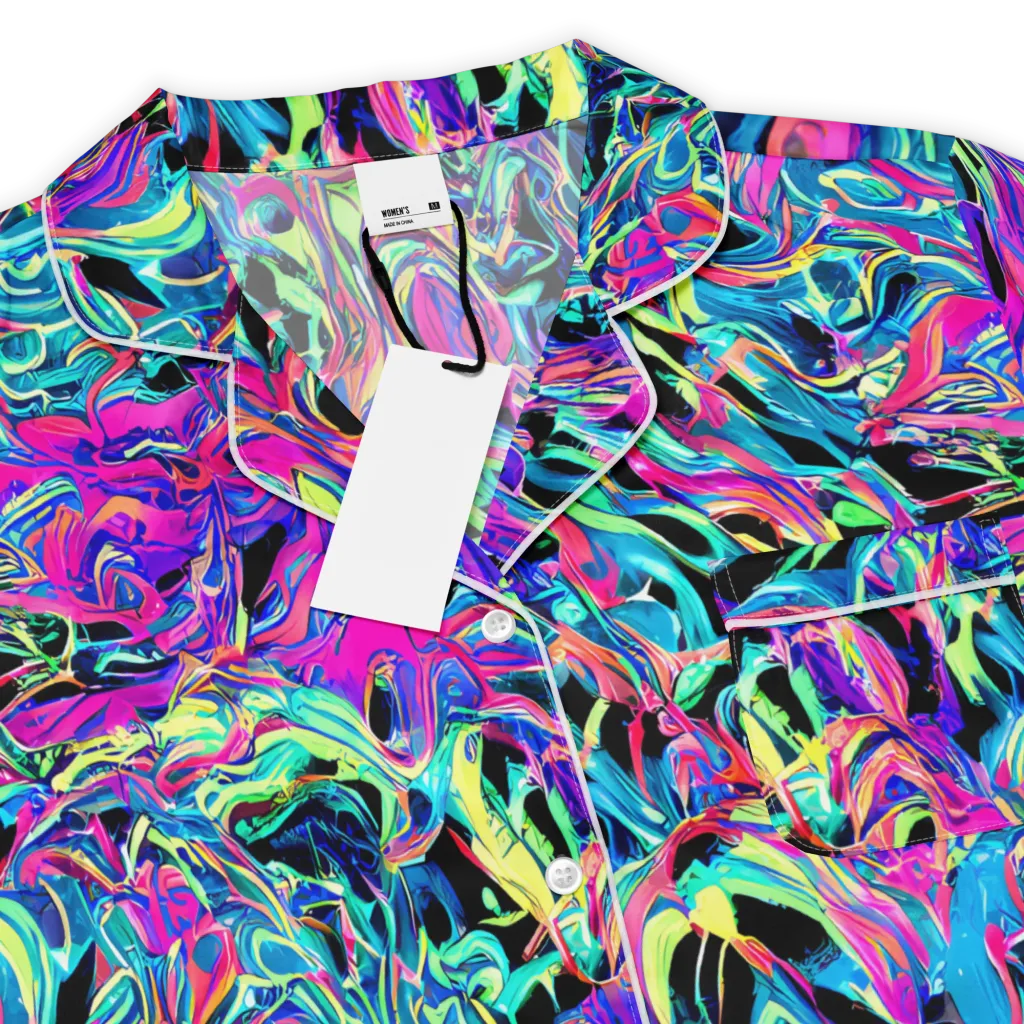Cyberfluid on Women's Short Sleeve Pajama Top — Product details