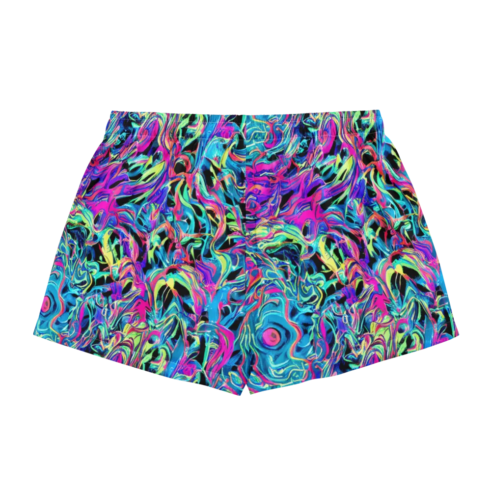 Cyberfluid on Women's Pajama Shorts — Back