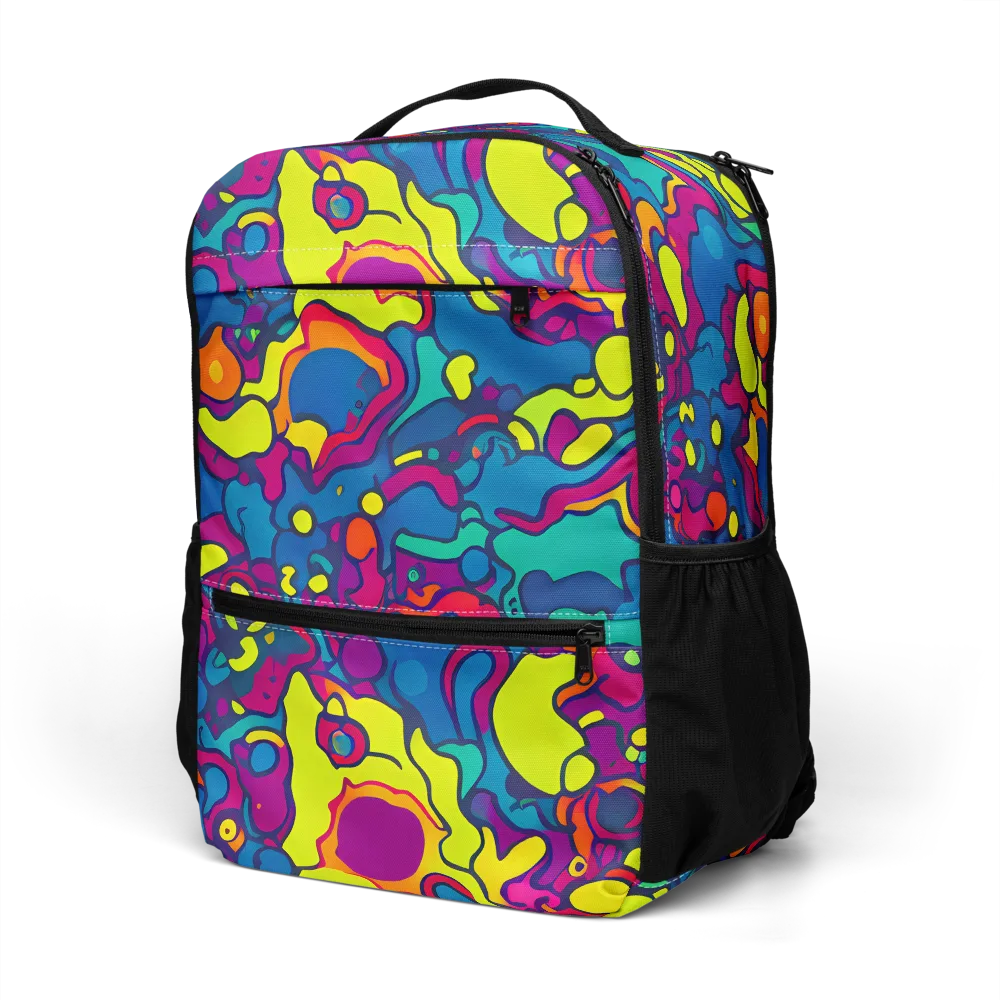 Colorful Chaos on Utility Backpack — Left Front