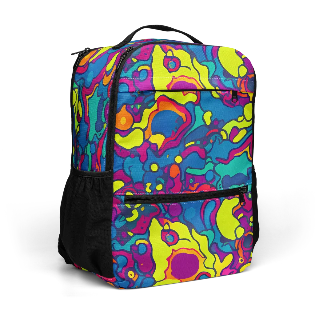 Colorful Chaos on Utility Backpack — Right Front