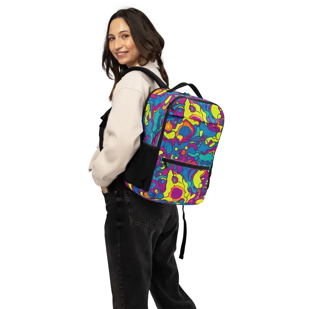Colorful Chaos on Utility Backpack — Back