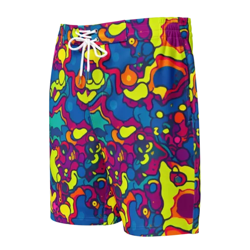 Colorful Chaos on a Men's Board Shorts
