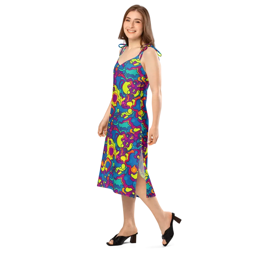 Colorful Chaos on Slip Dress — Left Front