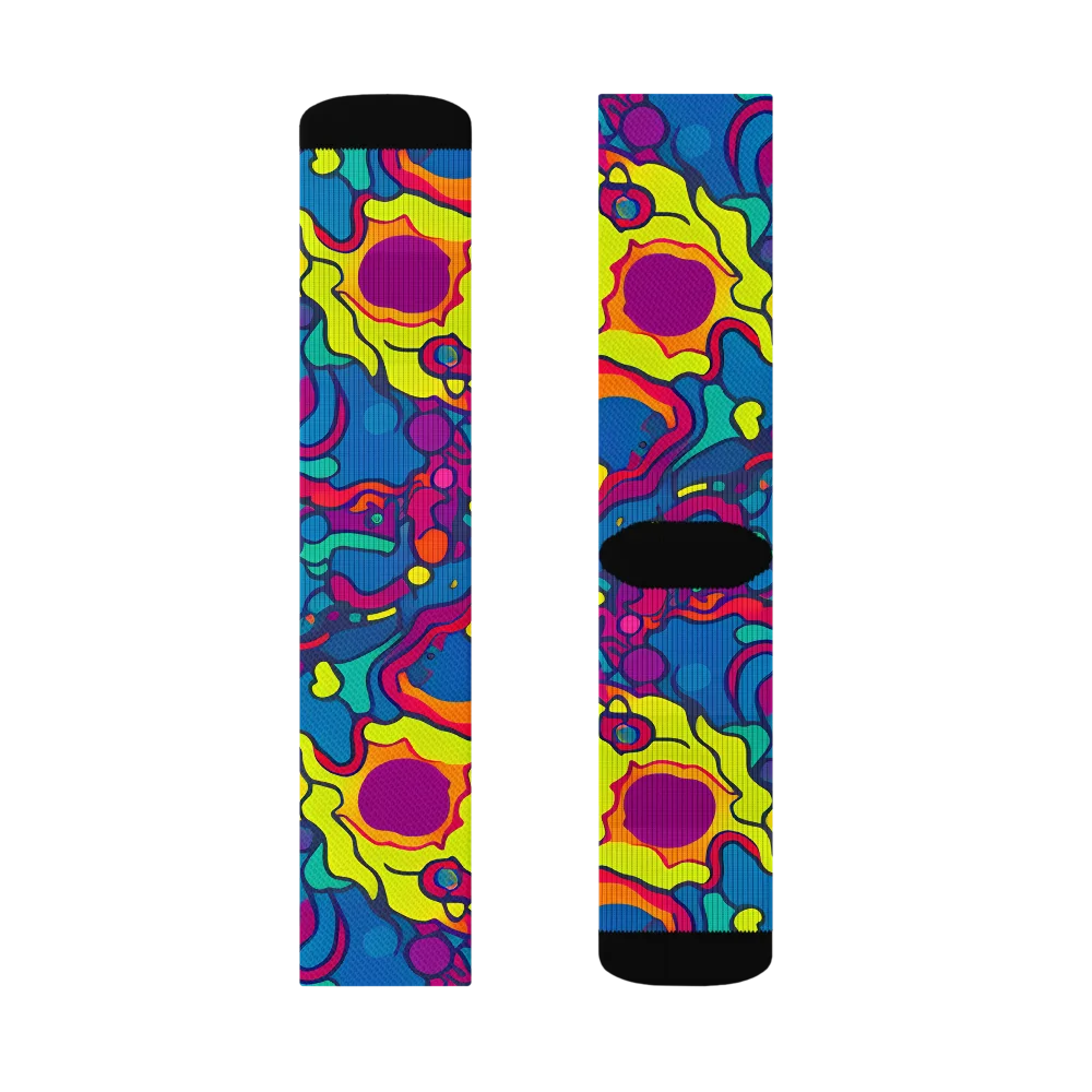 Colorful Chaos on Socks — Right Sock