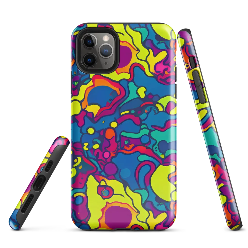 Colorful Chaos on Tough Case for iPhone® — Front