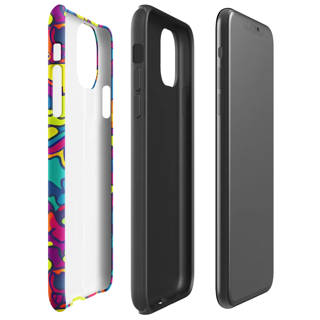 Colorful Chaos on Tough Case for iPhone® — Right