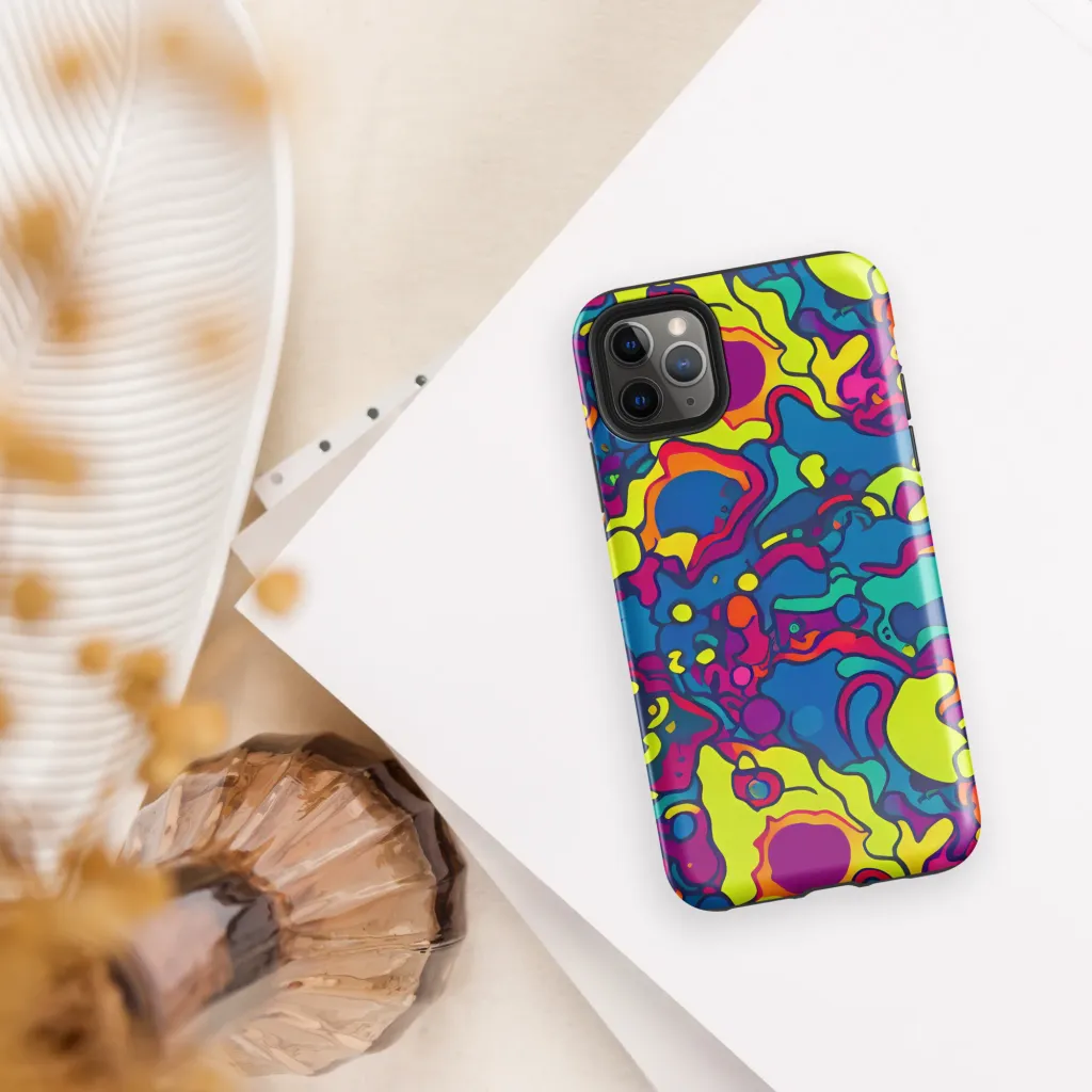 Colorful Chaos on Tough Case for iPhone® — Front