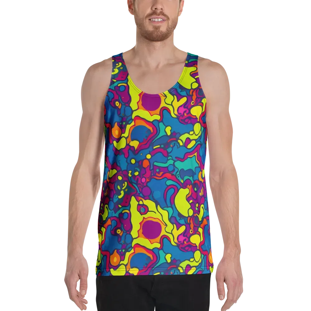 Colorful Chaos on Men's Tank Top — Front