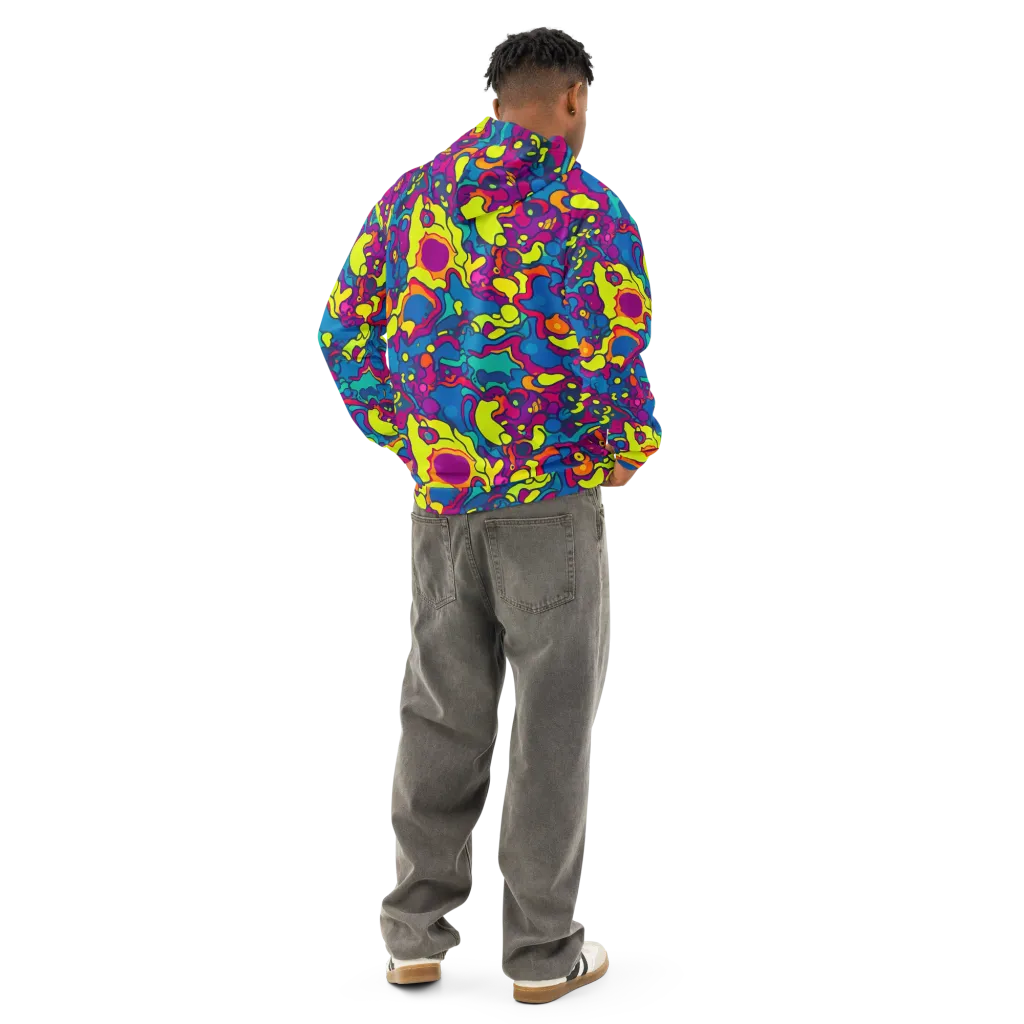 Colorful Chaos on Cotton Hoodie — Back