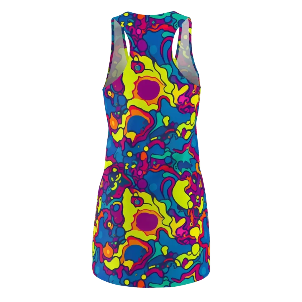 Colorful Chaos on Racerback Dress — Back