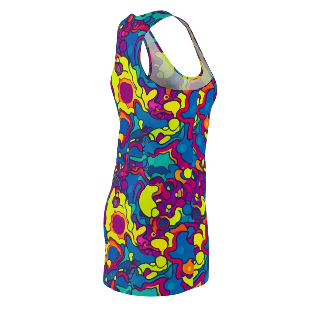 Colorful Chaos on Racerback Dress — Back Side