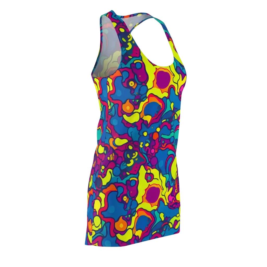 Colorful Chaos on Racerback Dress — Front Side