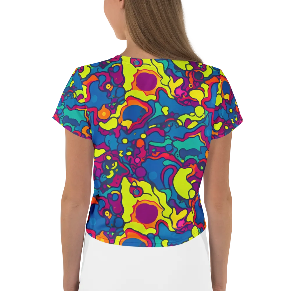 Colorful Chaos on Crop Tee — Back