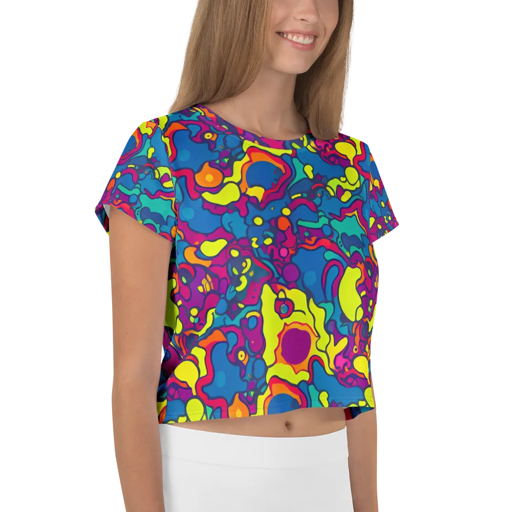 Colorful Chaos on Crop Tee — Right