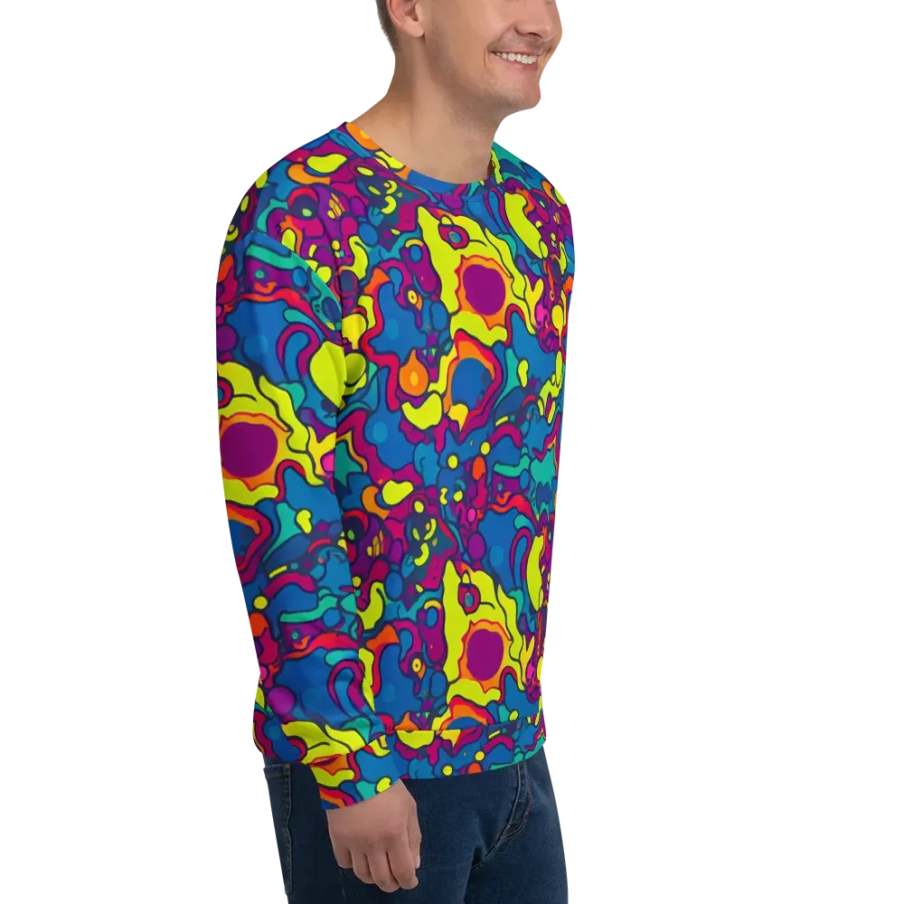 Colorful Chaos on Sweatshirt — Right Front