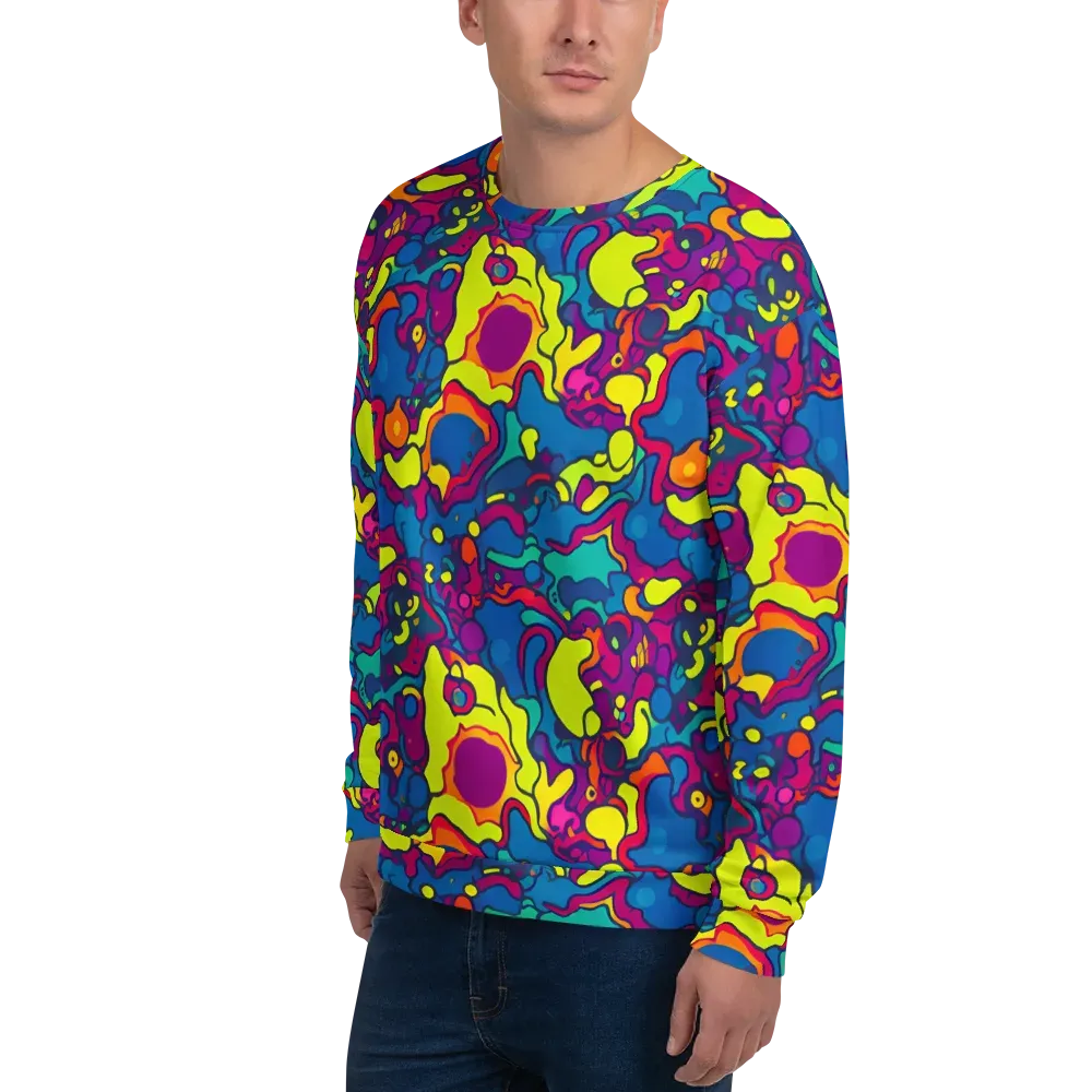 Colorful Chaos on Sweatshirt — Left Front