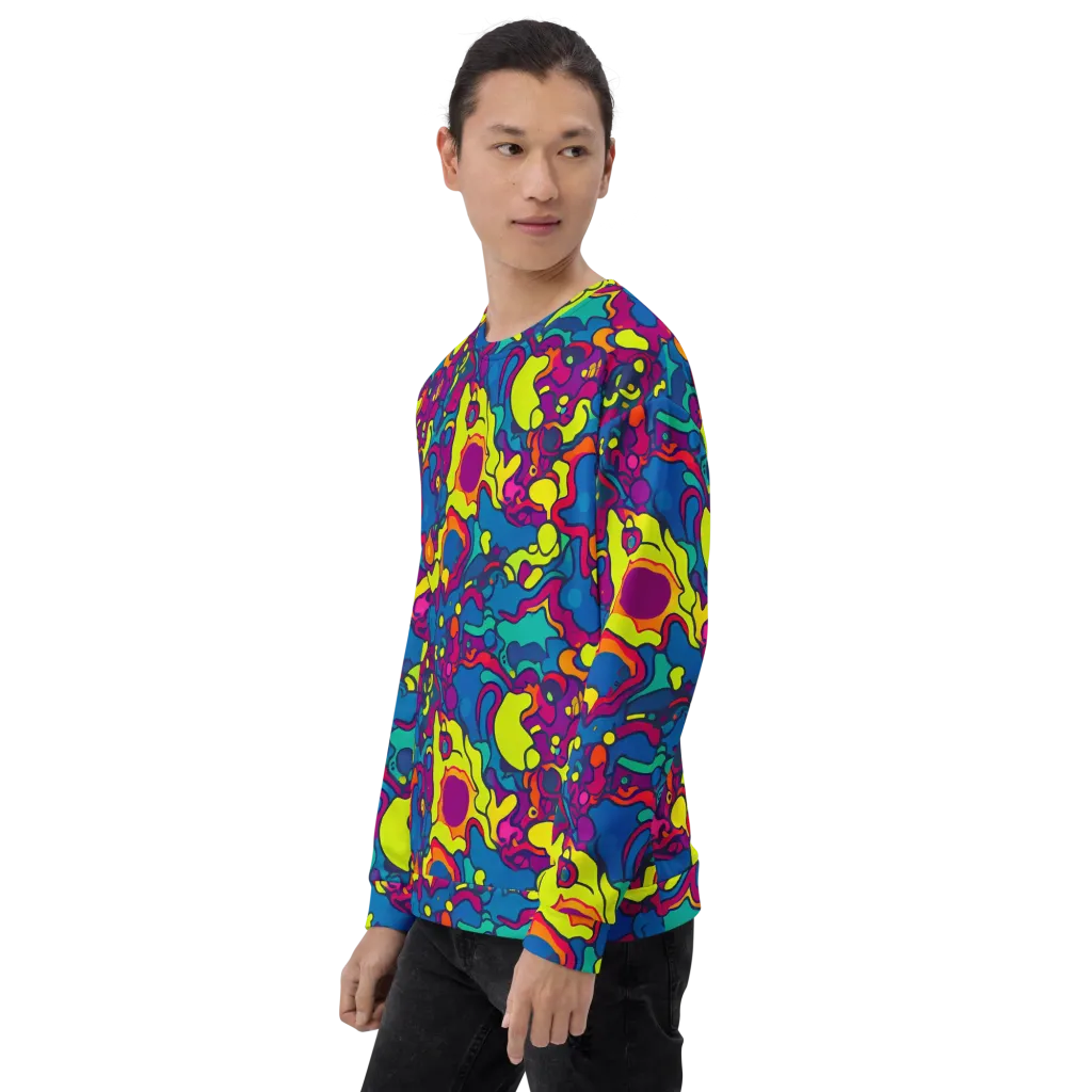 Colorful Chaos on Sweatshirt — Left Front