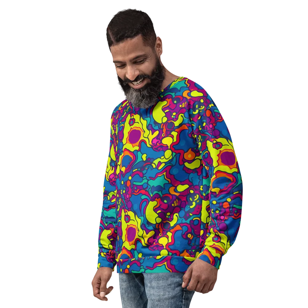 Colorful Chaos on Sweatshirt — Left Front