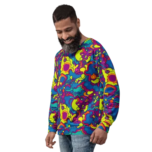Colorful Chaos on a Sweatshirt
