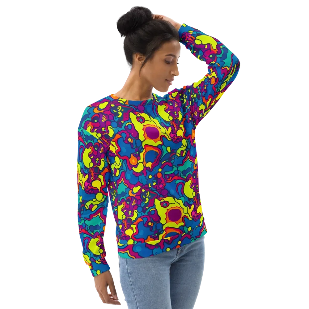 Colorful Chaos on Sweatshirt — Right Front