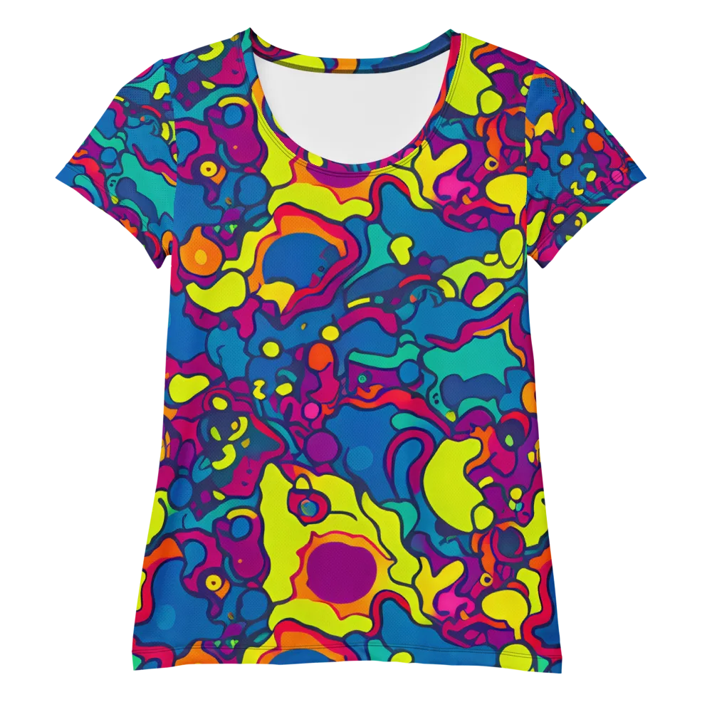 Colorful Chaos on Women's Athletic T-Shirt — Front