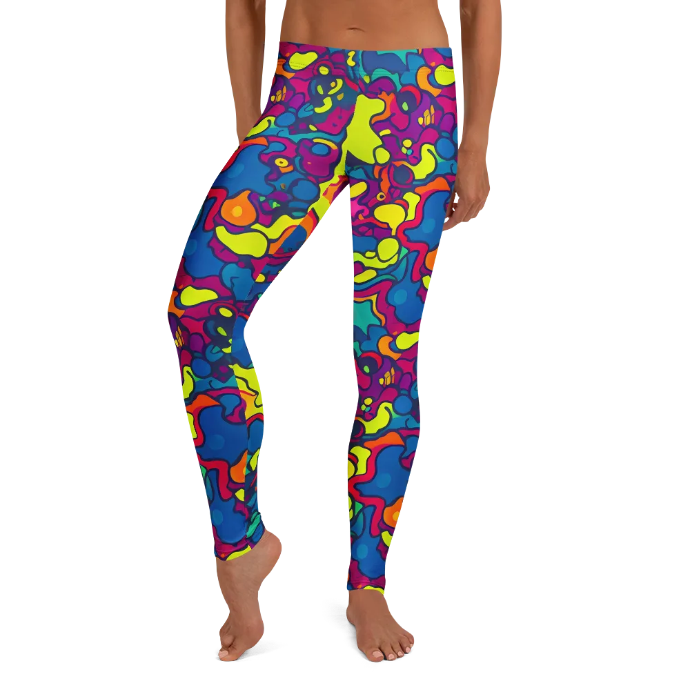 Colorful Chaos on Leggings — Front