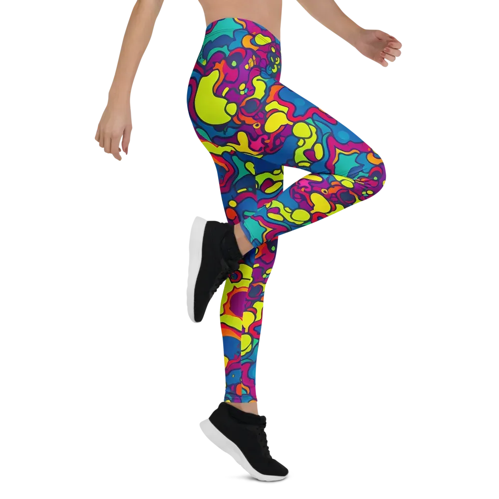 Colorful Chaos on Leggings — Right