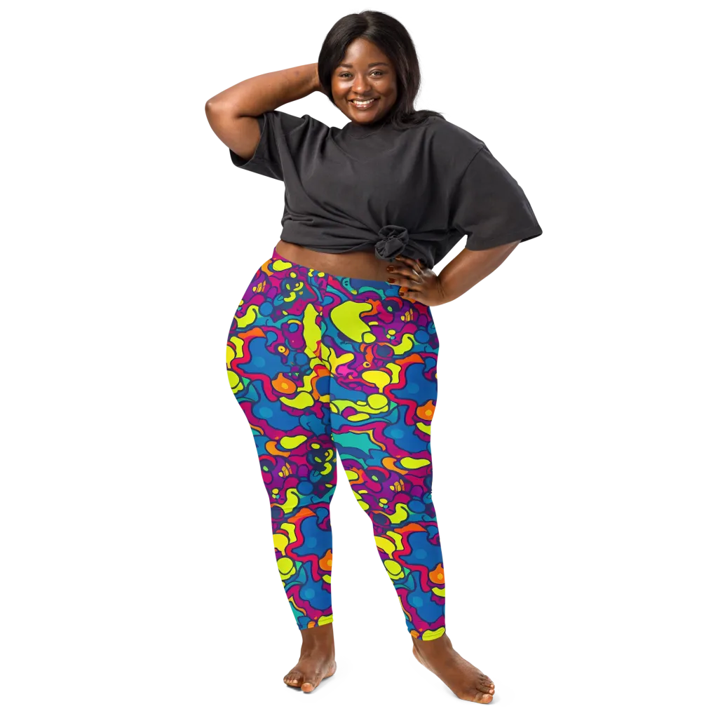 Colorful Chaos on Leggings — Front